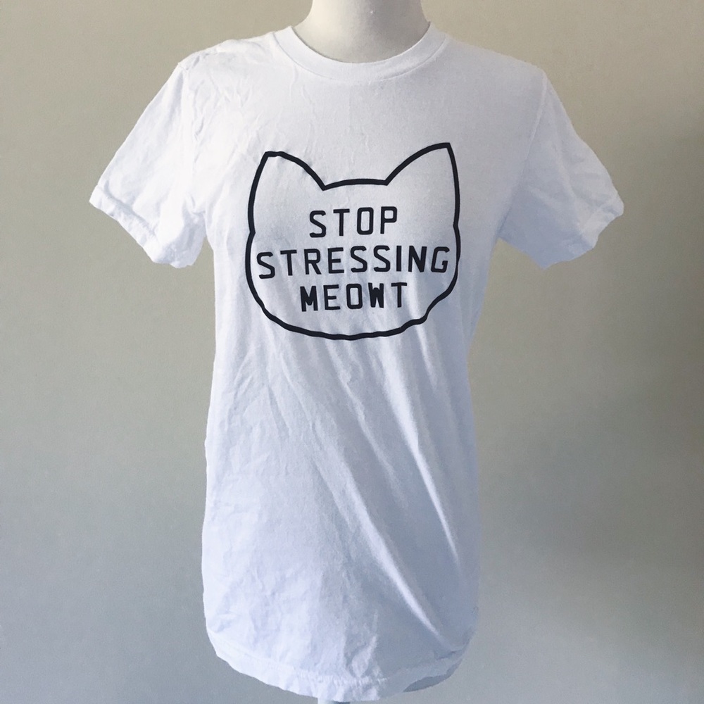“Stop Stressing Meowt” Tee